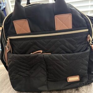 Skip Hop Black Quilted Diaper Bag
